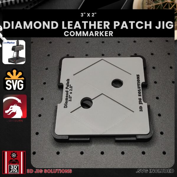 ComMarker Laser Jig for Diamond Leather Hat Patches - Laserable Leatherette Template - Image 4