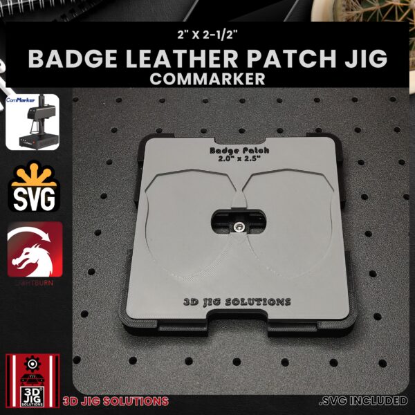 ComMarker Laser Jig for Badge Leather Hat Patches - Laserable Leatherette Template - Image 4