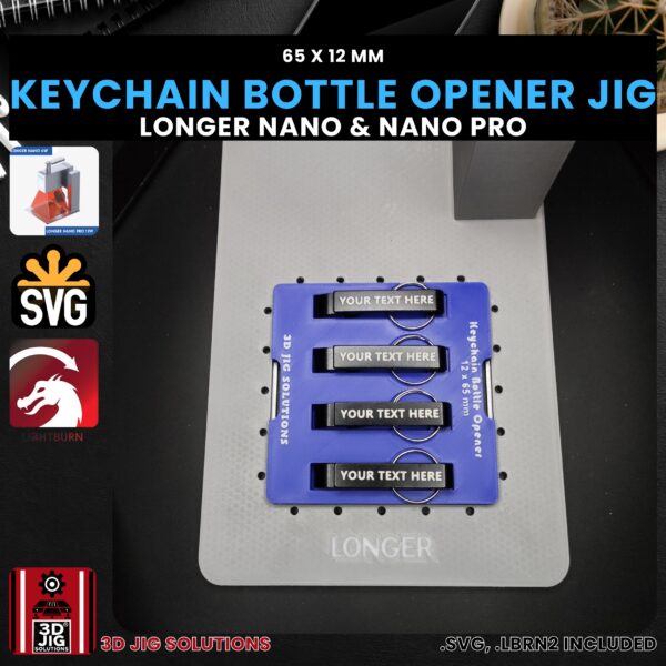 Longer Nano Pro Laser Jig for Keychain Bottle Openers - Metal Beer Openers Template - Image 2