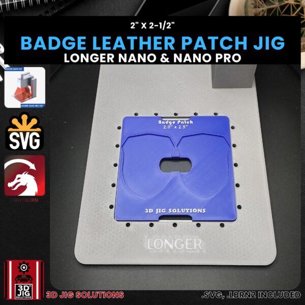 Longer Nano Pro Laser Jig for Badge Leather Hat Patches - Laserable Leatherette Template - Image 4
