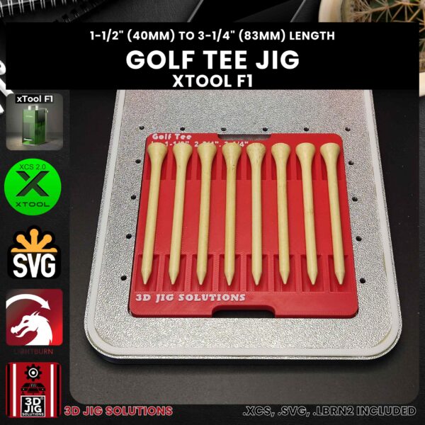 xTool F1 Laser Jig for Golf Tees - Fits All Lengths (Golf Ball Holders) - Image 4