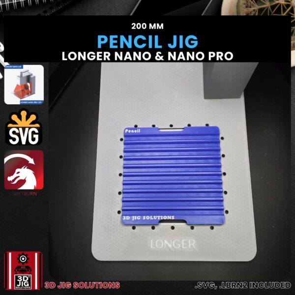 Longer Nano Pro Laser Jig for Pencils - Hexagon Laserable School Pencil Template - Image 4