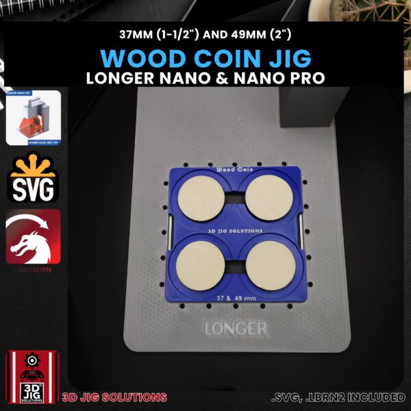 Longer Nano Pro Laser Jig for Wood Coins & Challenge Coins - Image 3