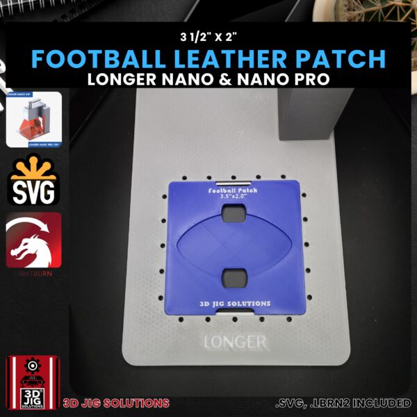 Longer Nano Pro Laser Jig for Football Leather Hat Patches - Laserable Leatherette Template - Image 4