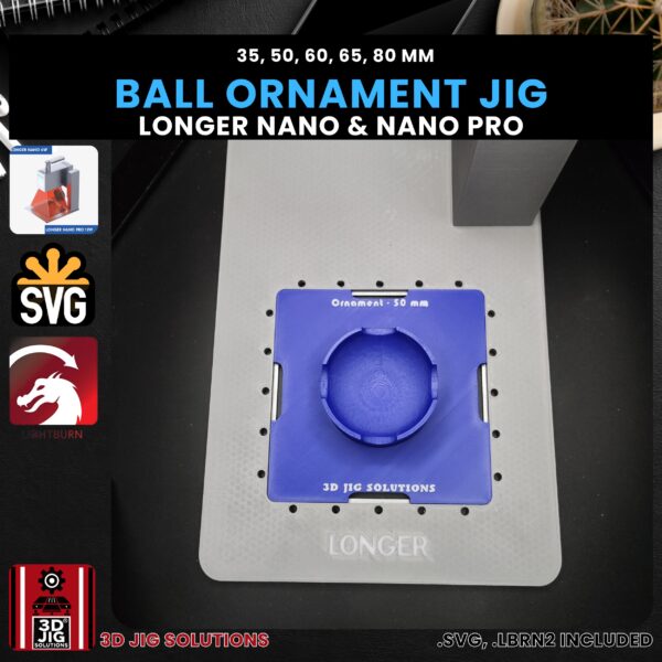 Longer Nano Pro Laser Jig for Ball Ornaments - Christmas Ornament Alignment (Various Sizes) - Image 8