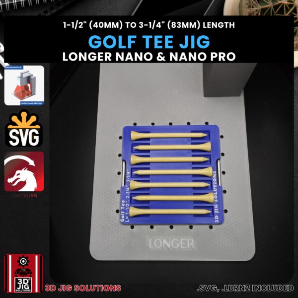 Longer Nano Pro Laser Jig for Golf Tees - Fits All Lengths, Golf Ball Holder Template - Image 3