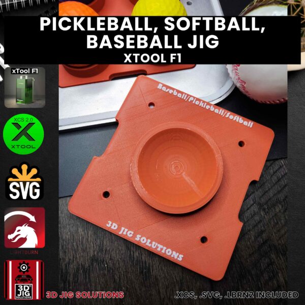 xTool F1 Laser Jig for Baseballs - Sports Balls, Softball & Pickleball Template - Image 4
