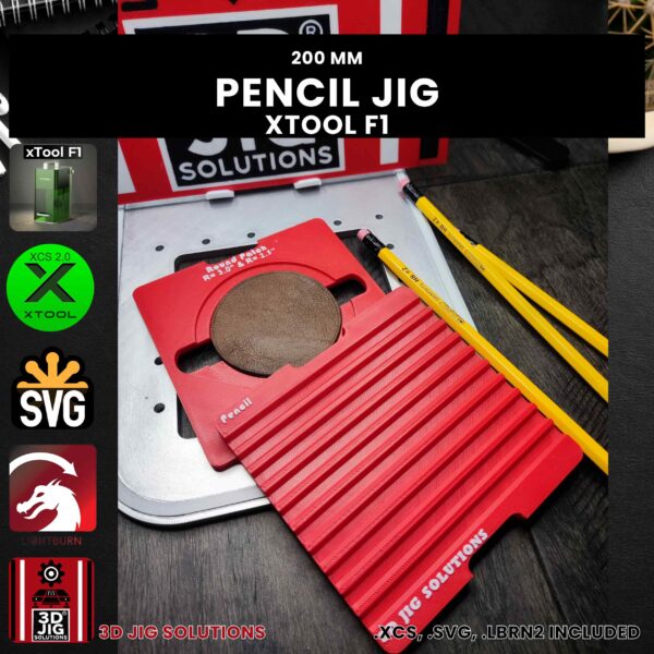 xTool F1 Laser Jig for Pencils - Hexagon School Pencil Template - Image 4