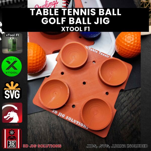 xTool F1 Laser Jig for Golf Balls - Table Tennis (Ping Pong) Ball Template - Image 4