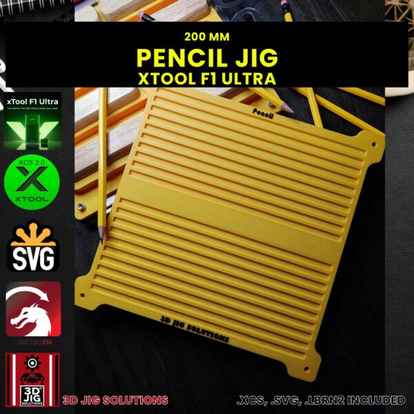 xTool F1 Ultra Laser Jig for Pencils - Hexagon Laserable School Pencil Template - Image 4