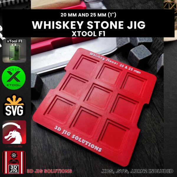 xTool F1 Laser Jig for Whiskey Stones - Drinks & Shots Ice Cube Template - Image 4