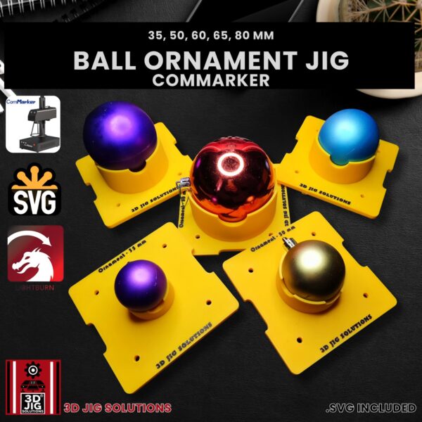 ComMarker Laser Jig for Ball Ornaments - Christmas Ornament Alignment (Various Sizes) Template - Image 7