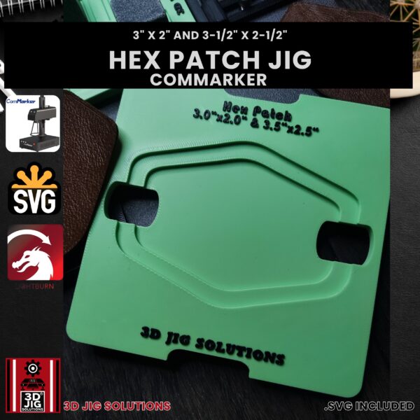 ComMarker Laser Jig for Hex Leather Hat Patches - Laserable Leatherette Template - Image 4