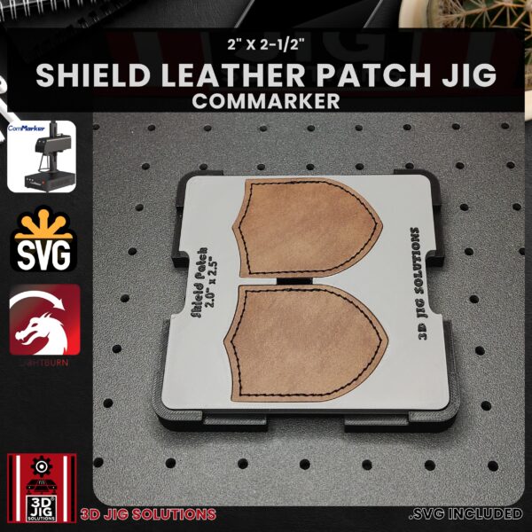 ComMarker Laser Jig for Shield Leather Hat Patches - Laserable Leatherette Template - Image 3