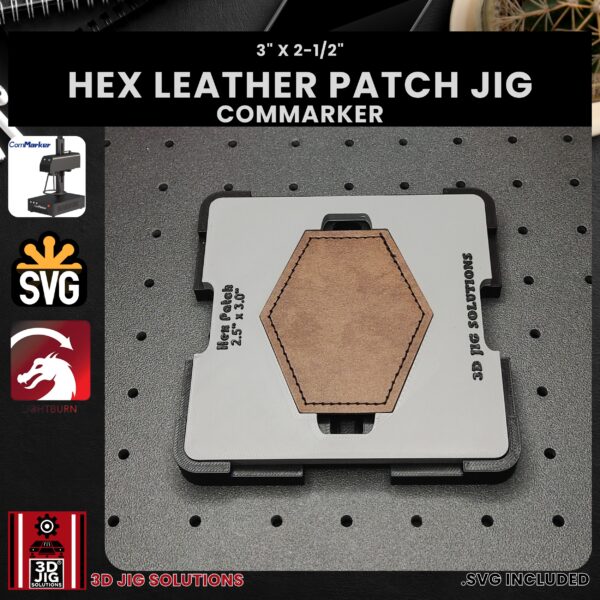 ComMarker Laser Jig for Hex Leather Hat Patches - Laserable Leatherette Template - Image 3