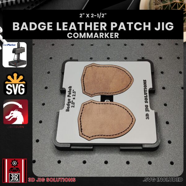 ComMarker Laser Jig for Badge Leather Hat Patches - Laserable Leatherette Template - Image 3