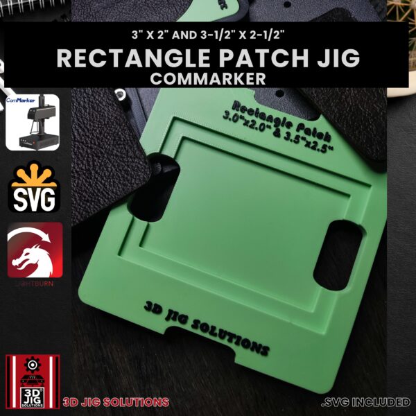 ComMarker Laser Jig for Rectangle Leather Hat Patches - Laserable Leatherette Template - Image 4