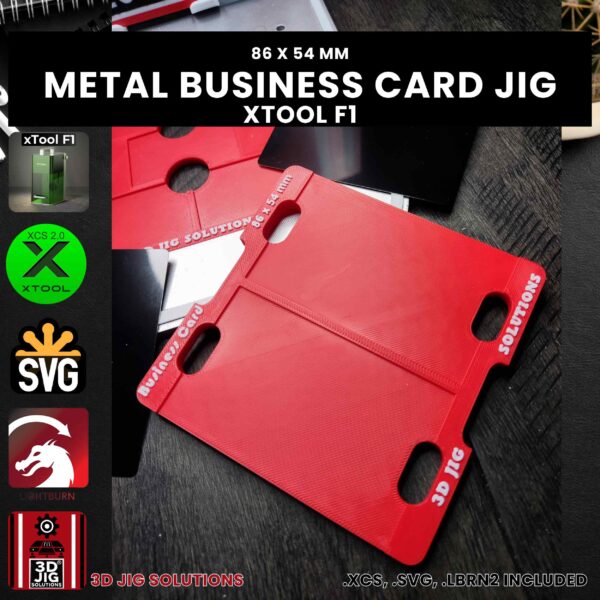 xTool F1 Laser Jig for Metal Business Cards - Anodized Aluminum Cards - Image 5