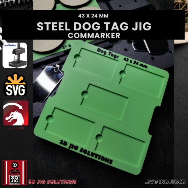 ComMarker Laser Jig for Stainless Steel Dog Tags - Metal Military Tag Template - Image 4