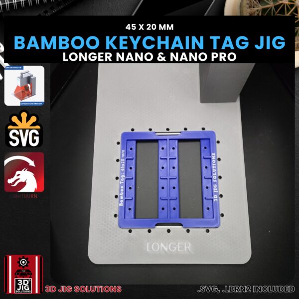 Longer Nano Pro Laser Jig for Bamboo Keychains, Wood Name Plates & Snack Alignment - Image 4