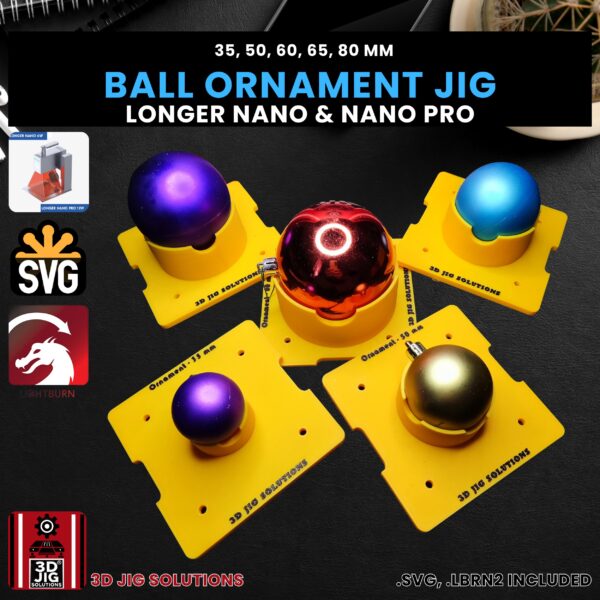Longer Nano Pro Laser Jig for Ball Ornaments - Christmas Ornament Alignment (Various Sizes) - Image 6