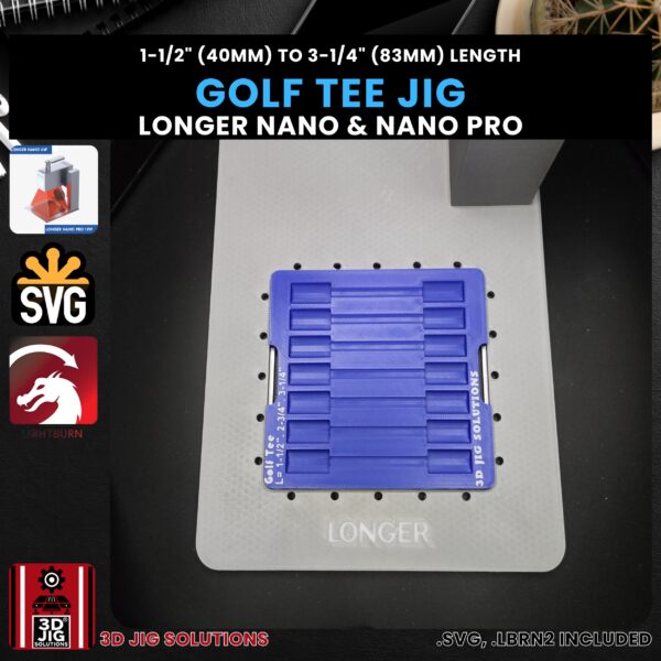 Longer Nano Pro Laser Jig for Golf Tees - Fits All Lengths, Golf Ball Holder Template - Image 4