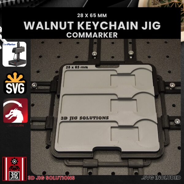 ComMarker Laser Jig for Walnut Keychains - Rectangle Wood Keychain Template - Image 4