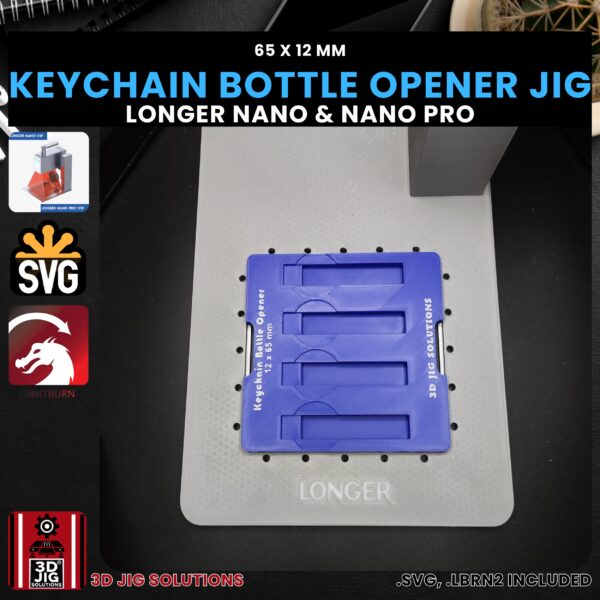 Longer Nano Pro Laser Jig for Keychain Bottle Openers - Metal Beer Openers Template - Image 4