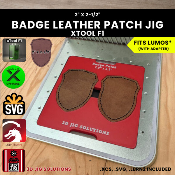 xTool F1 badge hat patch laser jig