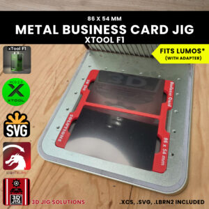 xTool F1 metal business card laser jig