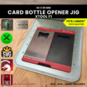 xTool F1 metal card bottle opener laser jig
