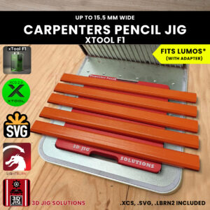 Laser jig for xTool F1 carpenter pencils