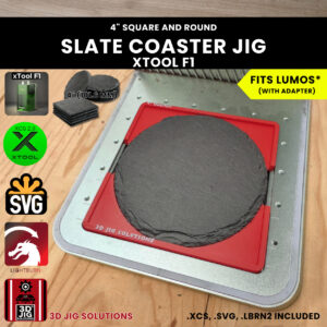 Laser jig for xTool F1 slate coasters