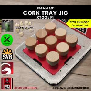Laser jig for xTool F1 wine corks