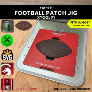 xTool F1 football hat patch laser jig