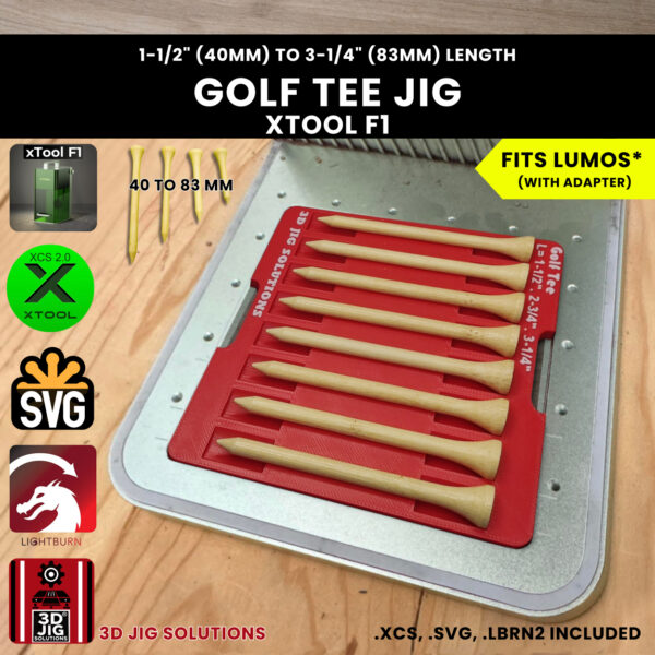 xTool F1 golf tee laser jig