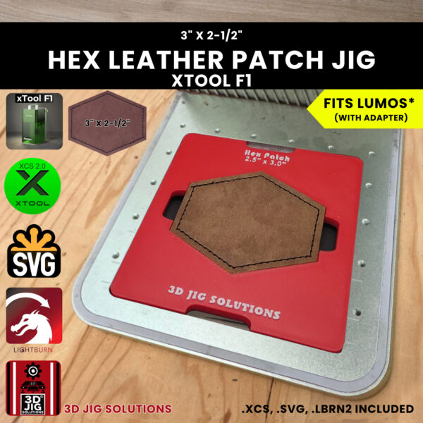 xTool F1 hex hat patch laser jig