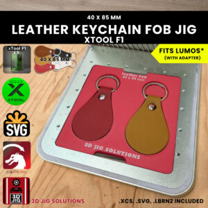 Laser jig for xTool F1 leather keychains