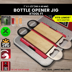 Laser jig for xTool F1 long bottle openers