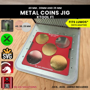 xTool F1 metal coin laser jig
