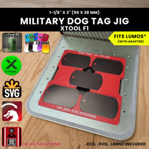 Laser jig for xTool F1 dog tags