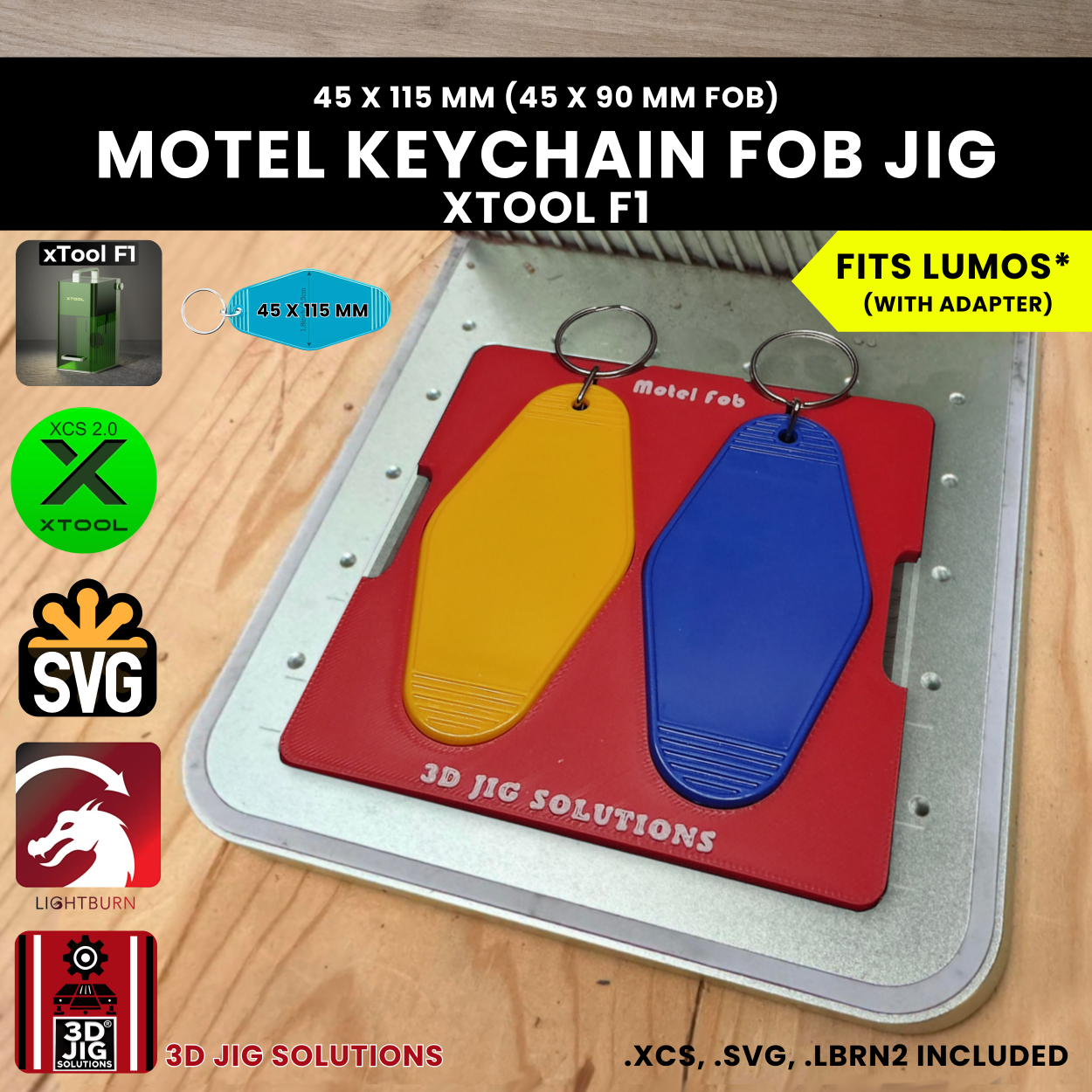 xTool F1 motel key fob laser jig