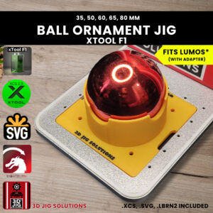 Laser jig for xTool F1 Christmas ornaments