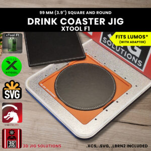 Laser jig for xTool F1 drink coasters