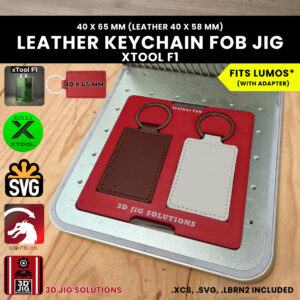 xTool F1 rectangle leather keychain laser jig