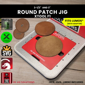 xTool F1 round leather hat patch laser jig