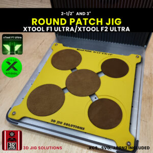 xTool F1 Ultra round leather hat patch laser jig