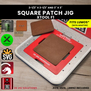 xTool F1 square leather hat patch laser jig