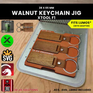 Laser jig for xTool F1 walnut keychains