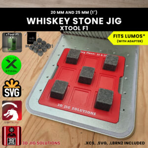 Laser jig for xTool F1 whiskey stones